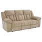 Ashley Tip-Off Power Reclining Sofa with Adjustable Headrest in Wheat, , large