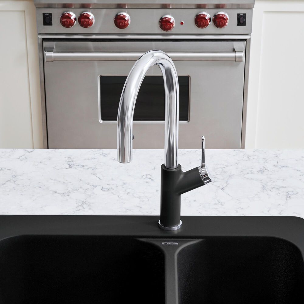 Blanco Urbena 1.5 GPM Pull-Down Kitchen Faucet in Chrome and Anthracite, , large