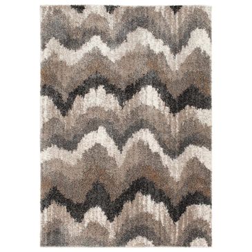 Central Oriental Tulsa Riverlyn Nickel and Multicolor 5" x 7"3" Area Rug, , large