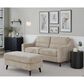 LumiSource Carly Bench Ottoman in Beige, , large