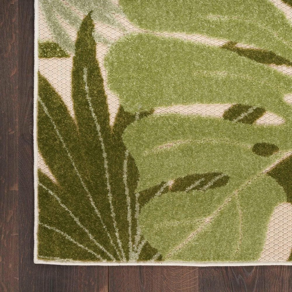 Nourison Aloha ALH40 10&#39; x 14&#39; Ivory and Green Indoor/Outdoor Area Rug, , large