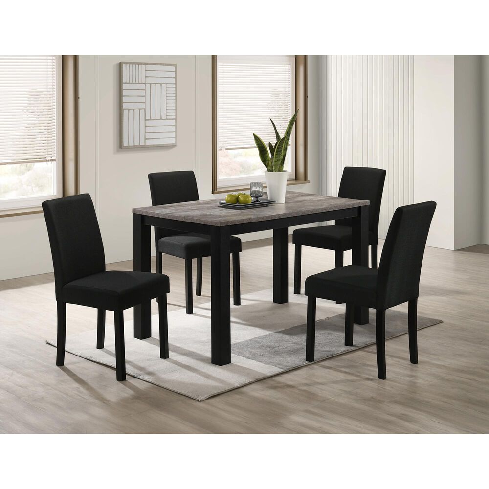 Crown Mark Resia Side Chair in Black, , large