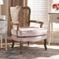 Baxton Studio Vallea Arm Chair in Light Pink, , large