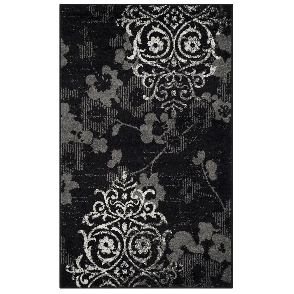 Safavieh Adirondack ADR114A-24 2&#39;6&quot; x 4&#39; Black/Silver Area Rug, , large