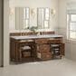 James Martin Vanities Lorelai 72" Double Bathroom Vanity in Mid-Century Walnut with 3 cm Eternal Jasmine Pearl Silestone Top, Rectangular Sinks and FreePower Wireless Charger, , large