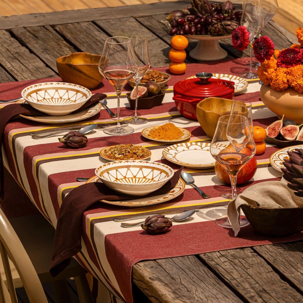 Oxford Unni Nuray 20-Piece Dinner and Tea Set in Brown and Off White, , large