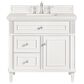 James Martin Vanities Lorelai 36" Single Vanity in Bright White with 3 cm Lime Delight Quartz Top, , large
