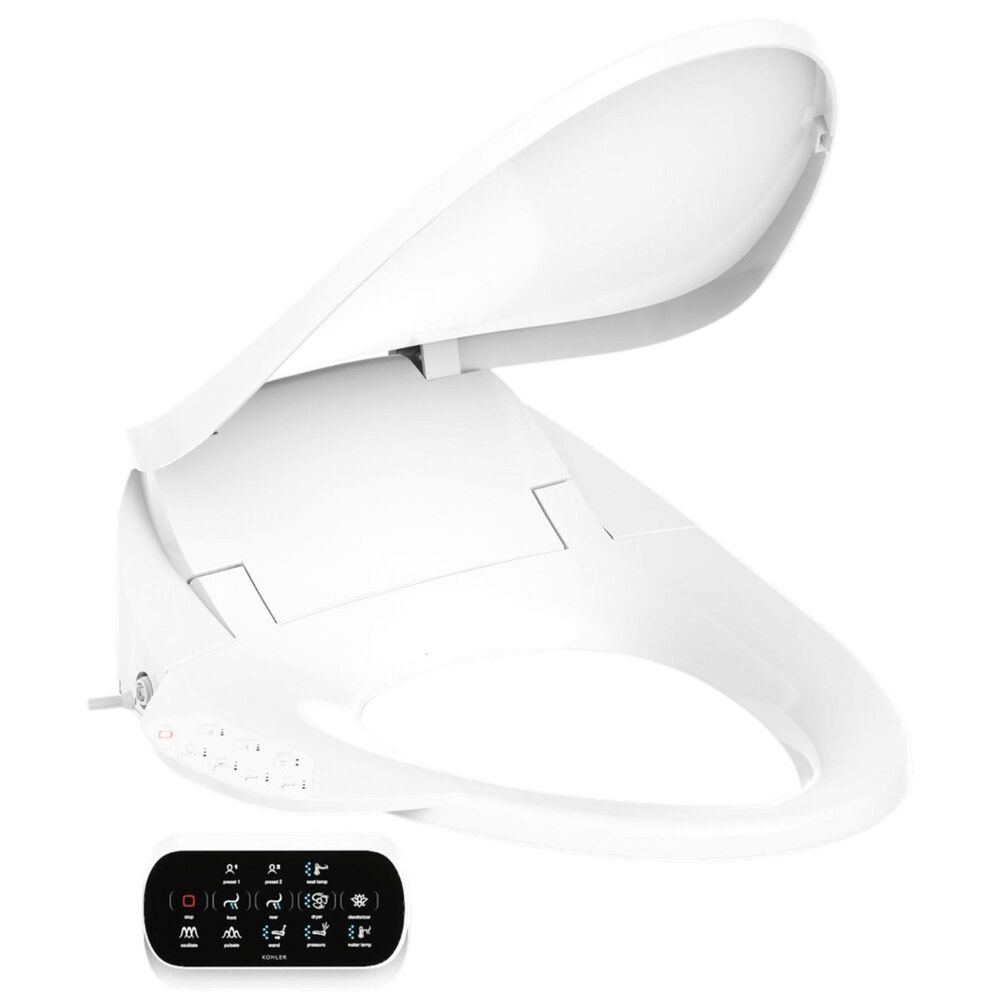 Kohler PureWash E750 Elongated Bidet Toilet Seat with Remote Control in White, , large