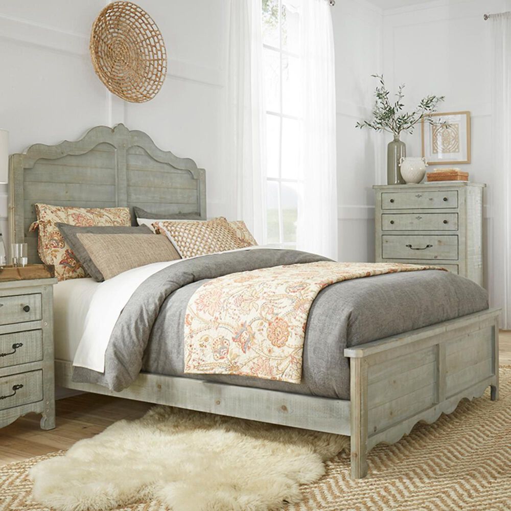 Tiddal Home Chatsworth Full Panel Bed in Mint Distressed, , large