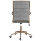 Zuo Modern Auction Office Chair with Gray Faux Leather in Bronze, , large
