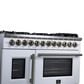 Forno Capriasca 48" Freestanding French Door Dual Fuel Range in White, , large