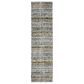 Oriental Weavers Atlas Stripe 747B0 2"3" x 8" Blue and Green Runner, , large
