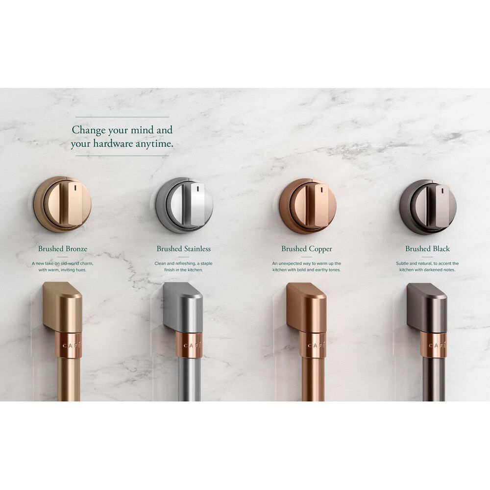 Cafe 48&quot; Handle and Knob Set for Pro Range and Rangetop in Brushed Bronze, , large