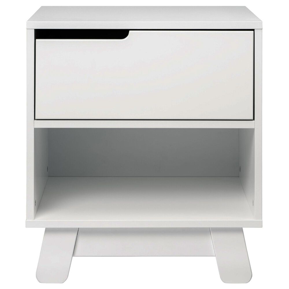 Babyletto Hudson 1 Drawer Nightstand with USB Port in White, , large