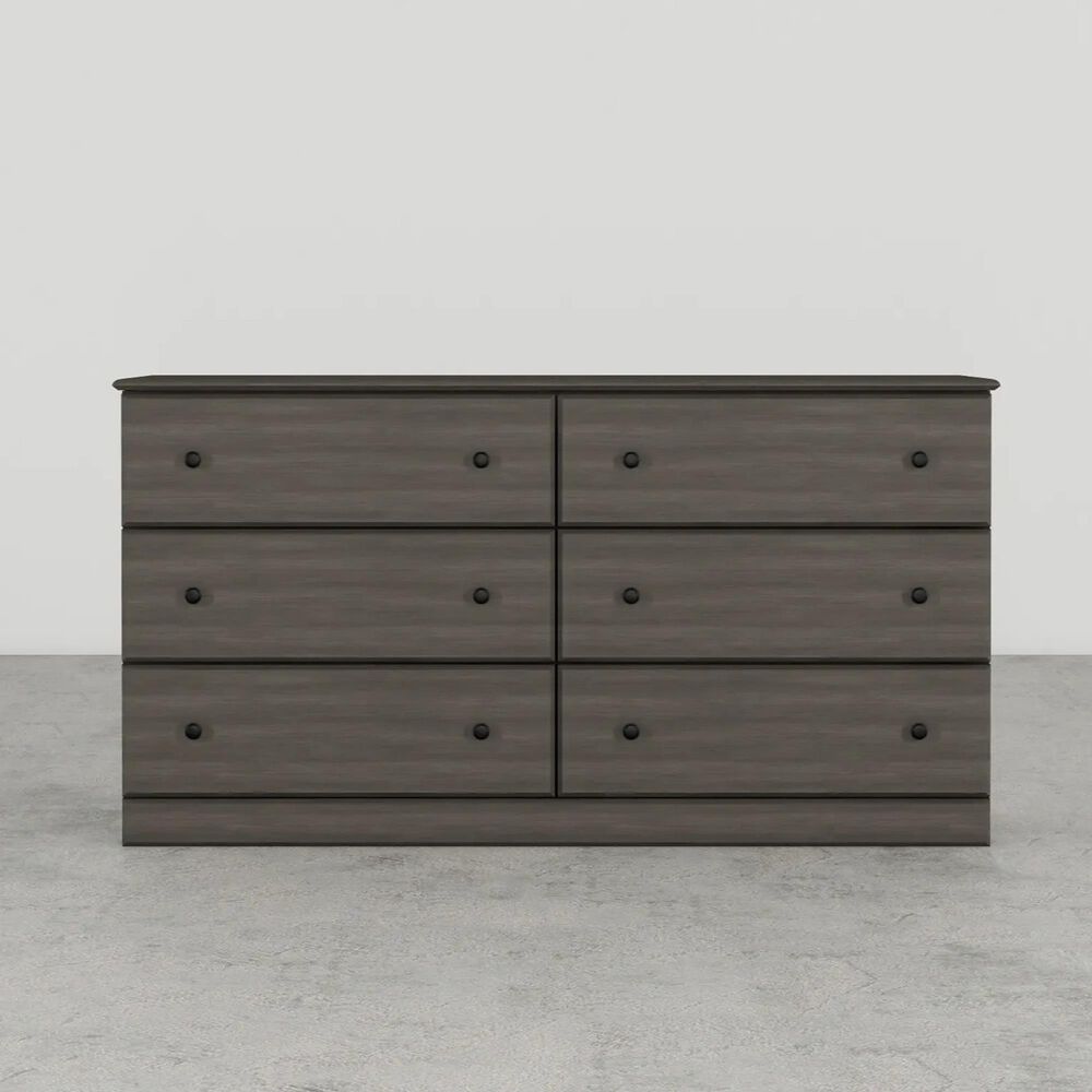 Lemoore Essential 59&quot; 6-Drawer Dresser in Storm Grey, , large