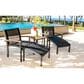 Three Birds Casual SoHo 20" Square Patio Side Table in Brown and Black, , large