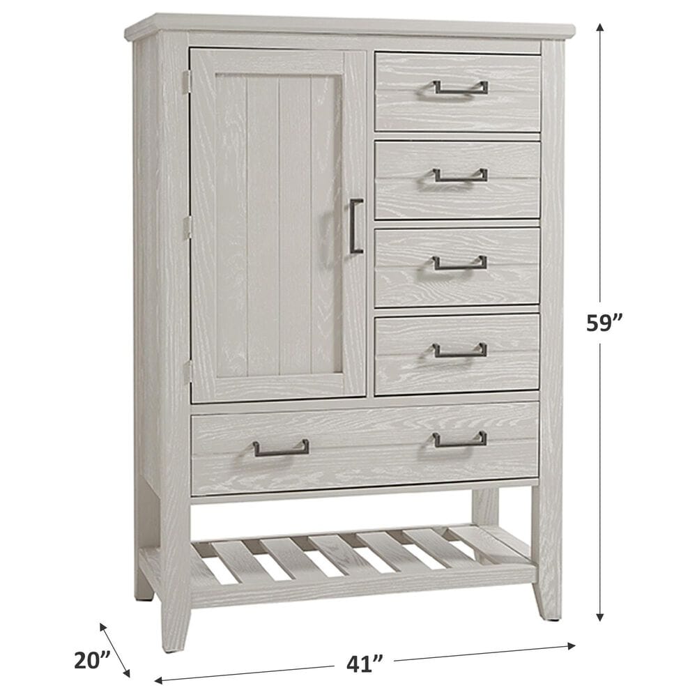 Viceray Collections Passageways 5 Drawer Door Chest in Oyster Grey, , large