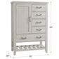 Viceray Collections Passageways 5 Drawer Door Chest in Oyster Grey, , large