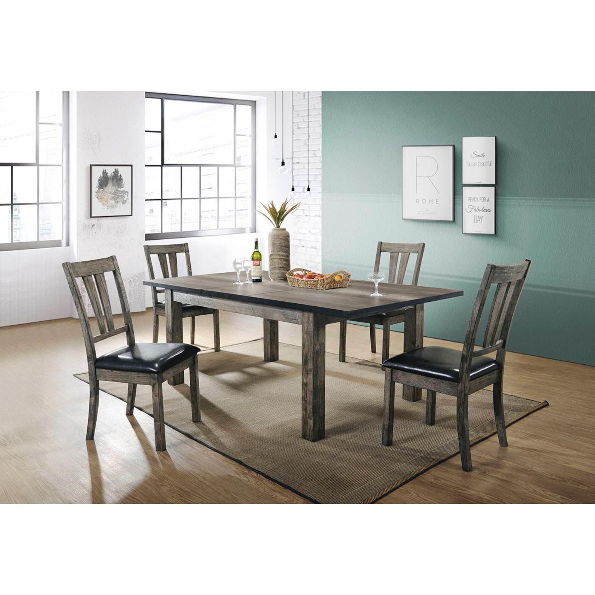 Mayberry Hill Nathan Dining Table in Gray Oak Table Only