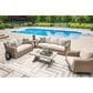 Ashley Beachcroft Patio Rectangular Cocktail Table in Beige, , large