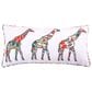 Levtex Mirage 12" x 24" Three Giraffes Lumbar Throw Pillow in White, Orange and Teal, , large