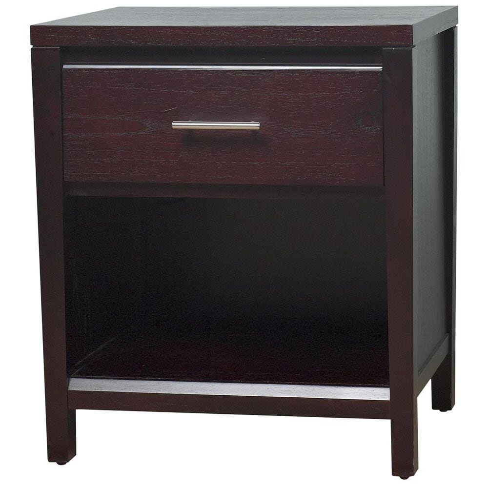 Living Essentials Nevis 1 Drawer Nightstand in Espresso, , large