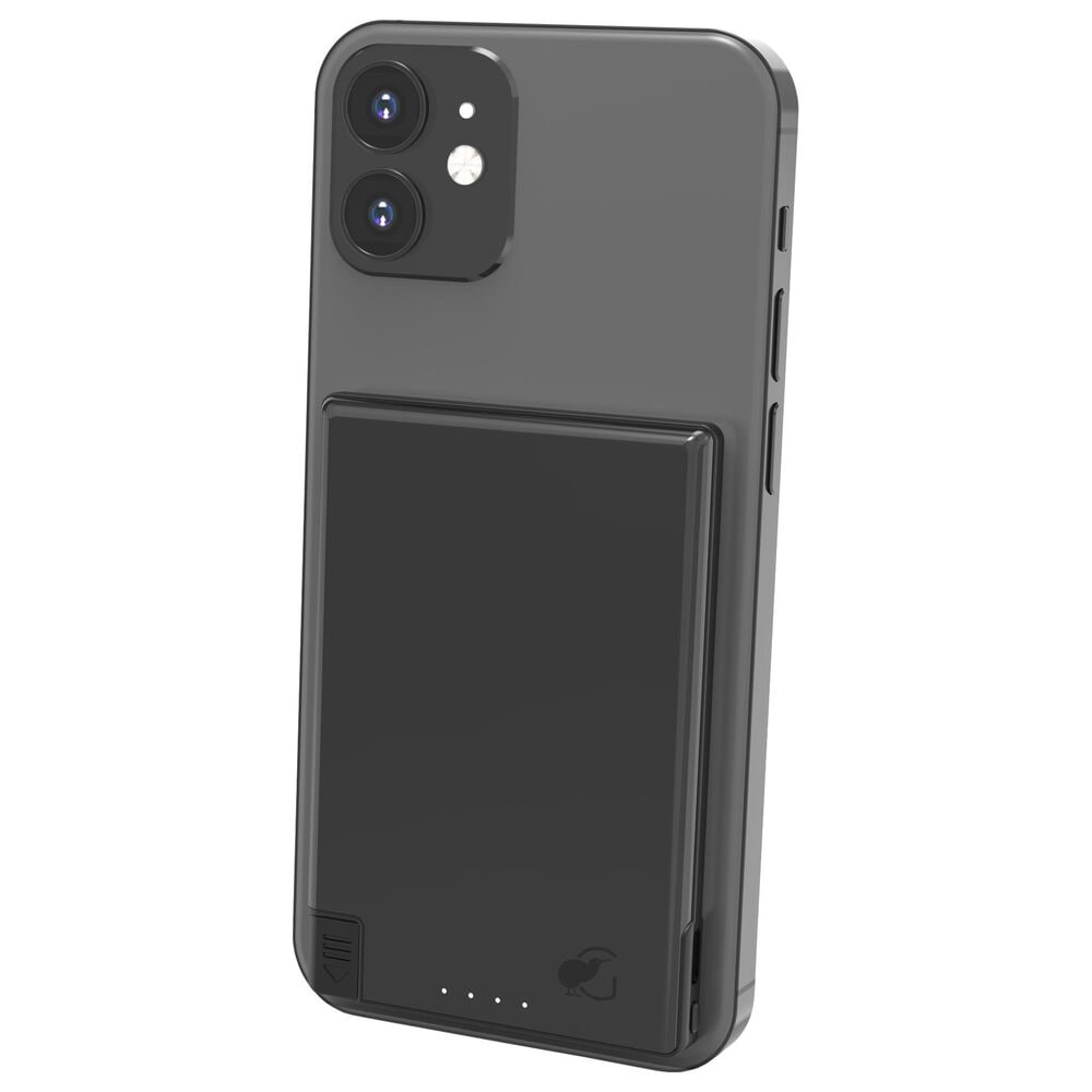 Gallevant SlimCharge 5000mAh Magnetic Power Bank with Built-In USB-C Cables in Black, , large