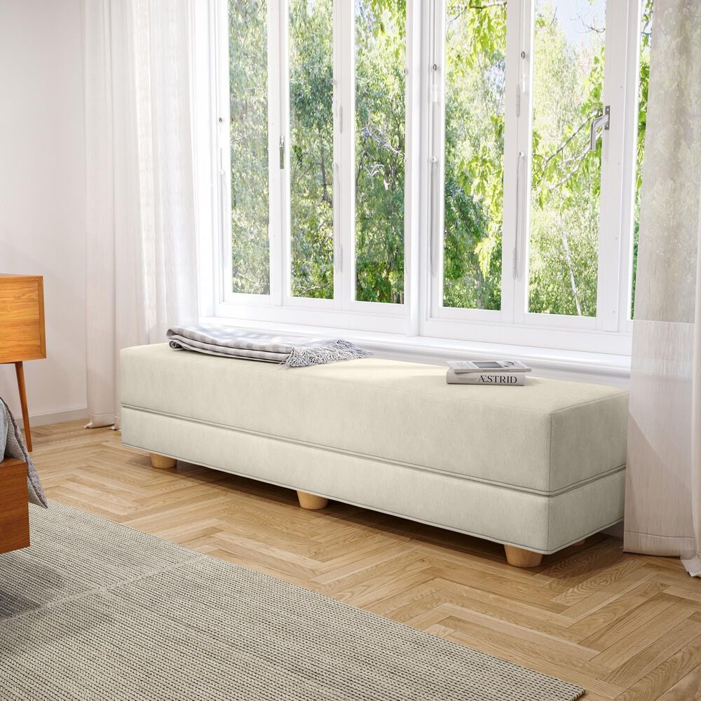 Jaxx Camden Twin Fold-Out Bench in Ivory, , large