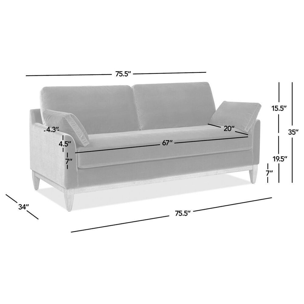 Jennifer Taylor Home Pasadena Stationary Sofa in Olive Green Velvet, , large