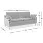 Jennifer Taylor Home Pasadena Stationary Sofa in Olive Green Velvet, , large