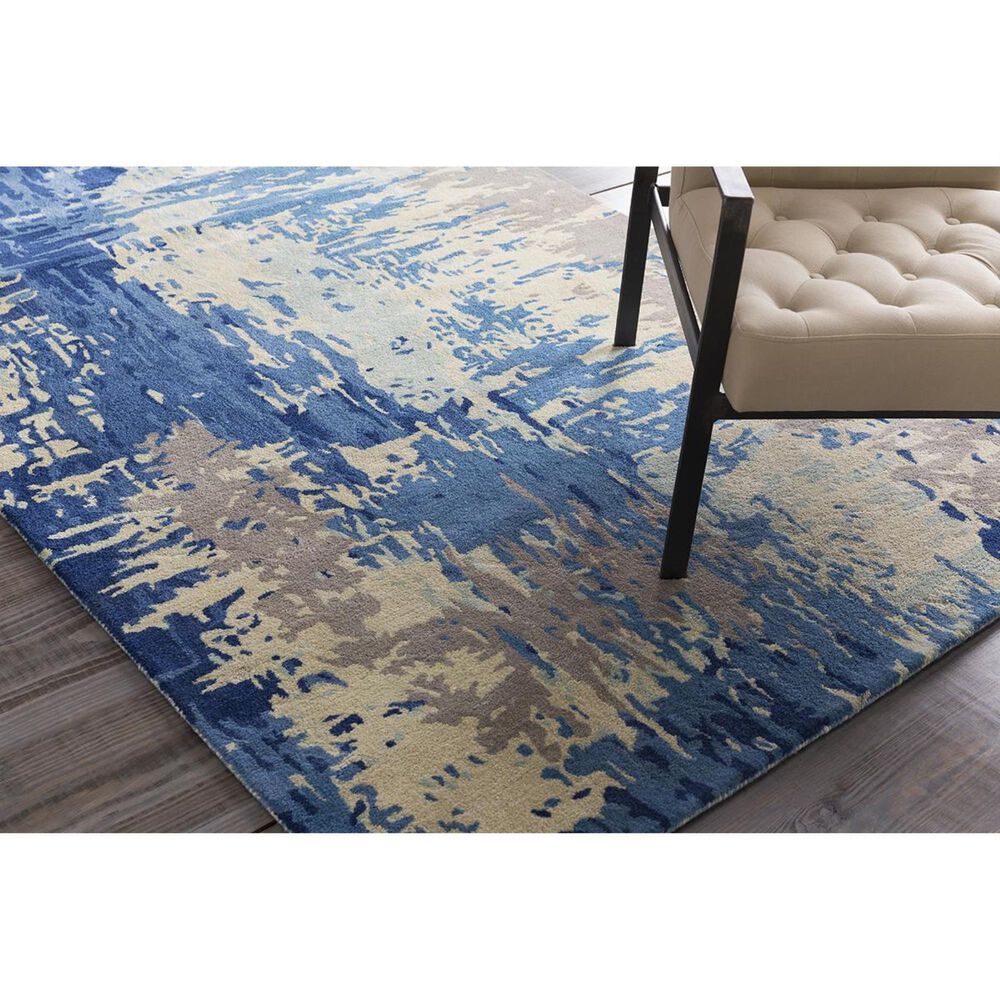 Surya Banshee BAN-3342 5&#39; x 8&#39; Blue Area Rug, , large