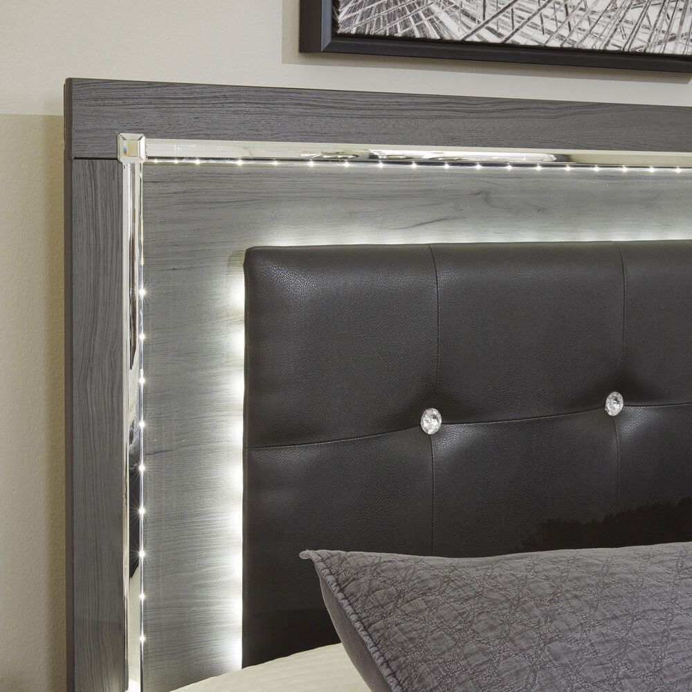 Ashley Lodanna 4 Piece Queen Bedroom Set in Gray, , large