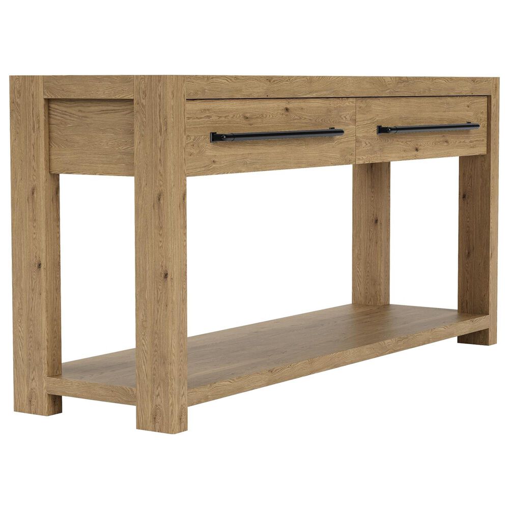 Shannon Hills Davie 2-Drawer Sofa Table in Pale Oak, , large