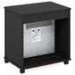 HOMLUX Electric Fireplace End Table with Wheels in Americano, , large