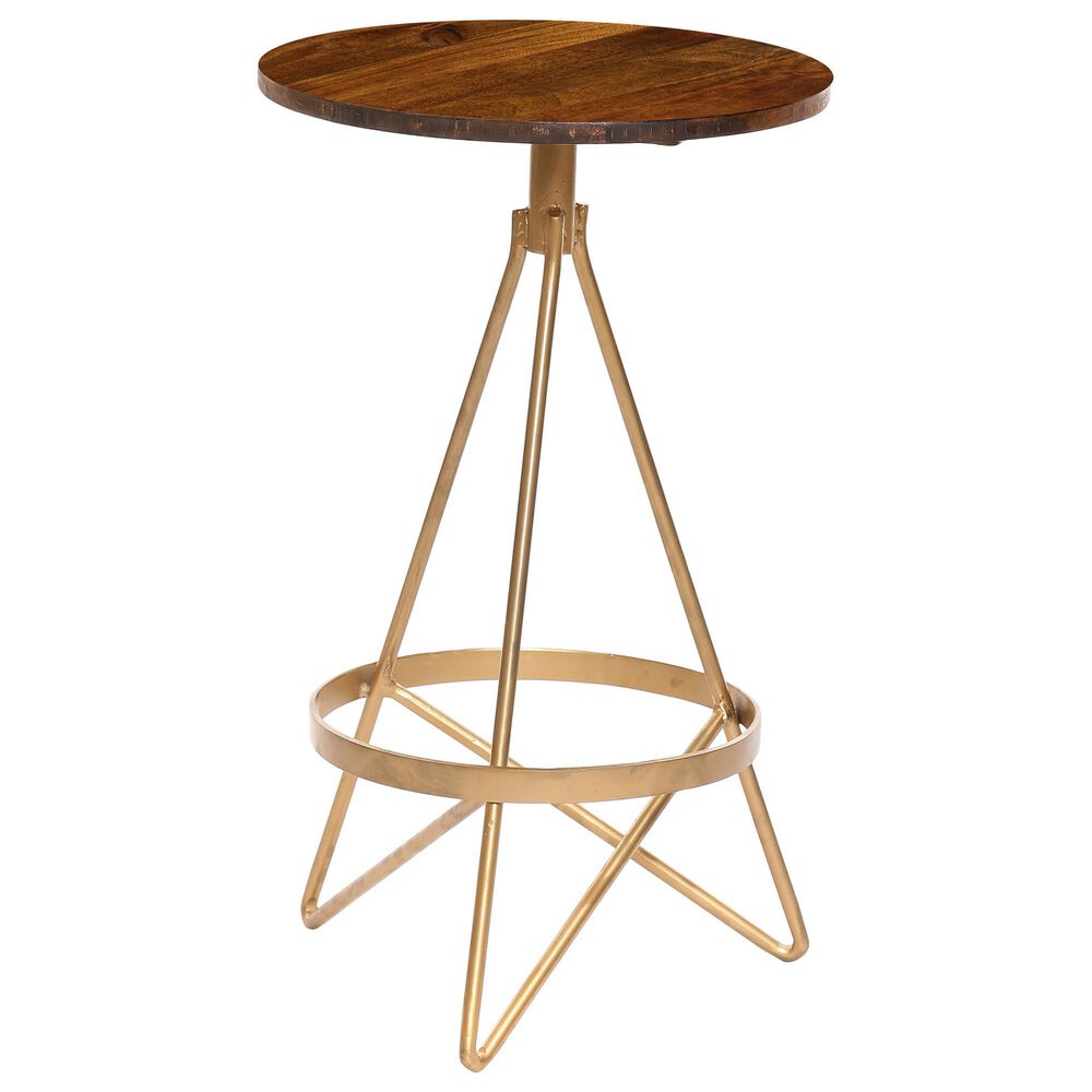 Carolina Chair and Table Micah Swivel Stool in Elm/Gold, , large