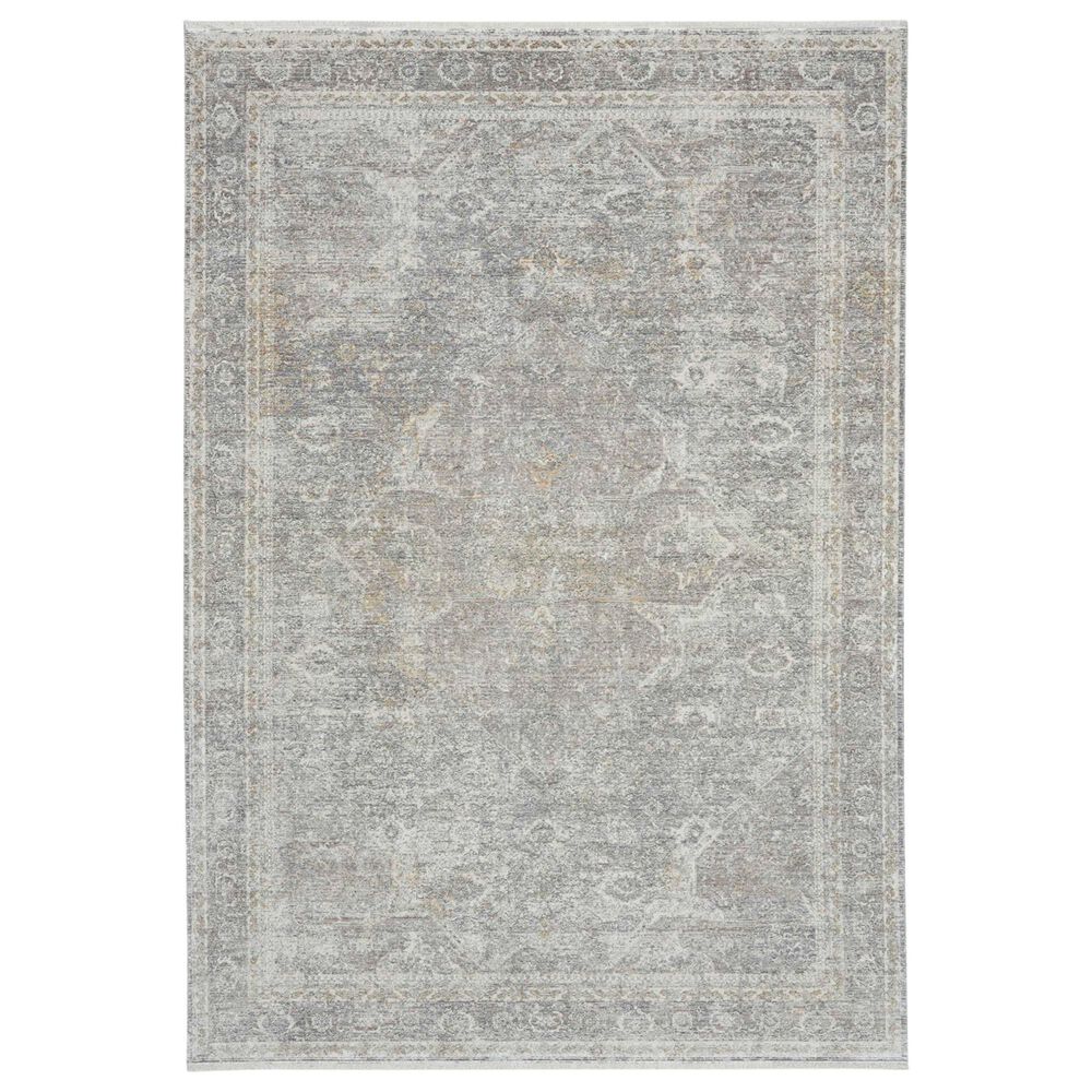 Nourison Starry Nights STN03 5" x 7" Silver and Cream Area Rug, , large