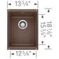 Blanco Precis 14" Bar Sink in Cafe, , large