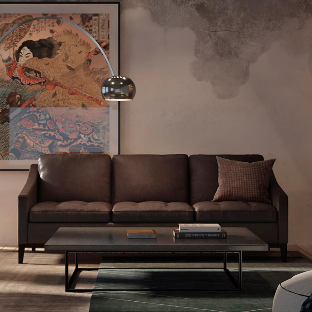 GTR Leather Inc. Torino 3 Seat Sofa in Monza Walnut, , large