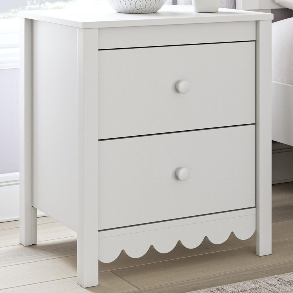 Ashley Hallityn Nightstand in Matte White, , large