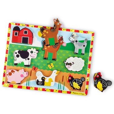 Melissa & Doug 8-Piece Farm Chunky Puzzle, , large