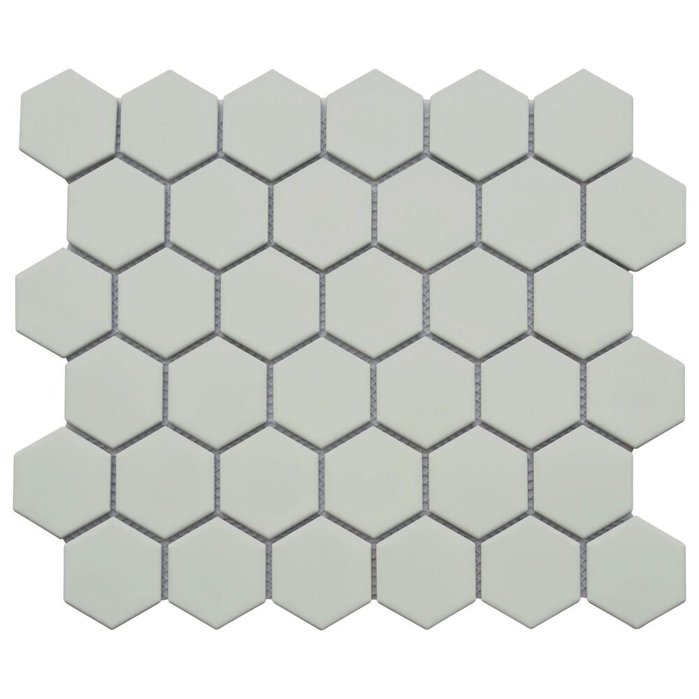 Emser Impact Gray 2" x 2" Hexagon on 11" x 13" Porcelain Mosaic Sheet, , large