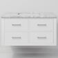 Lexora Home Castor 36" Single Bathroom Vanity in White with 2 cm White Carrara Marble Top and Rectangular Sink, , large