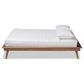 Baxton Studio Karine Full Platform Bed Frame in Walnut Brown, , large