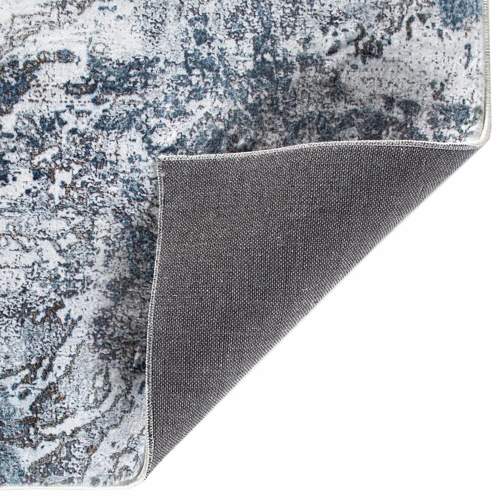 Kas Oriental Rugs Roxy Galaxy 7&#39;6&quot; x 10&#39; Grey and Blue Area Rug, , large