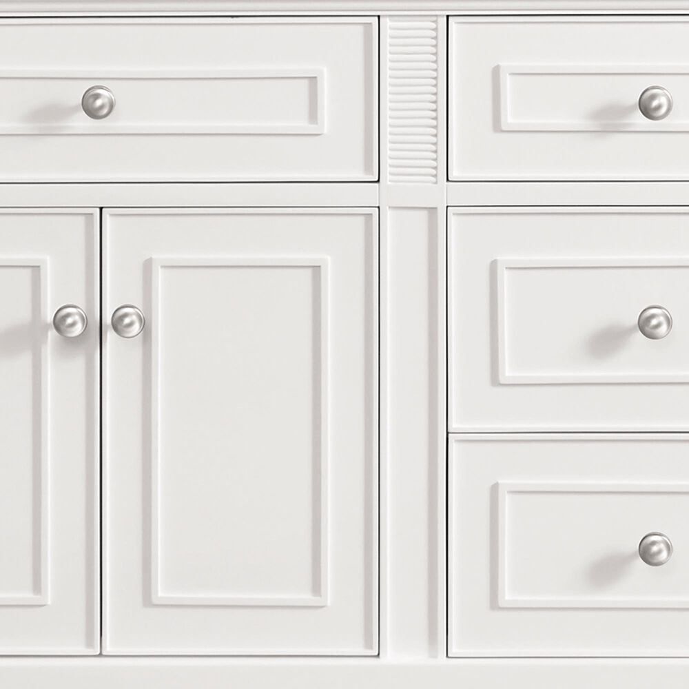 James Martin Vanities Lorelai 72&quot; Double Vanity in  Bright White with 3 cm Arctic Fall Solid Surface Top, , large