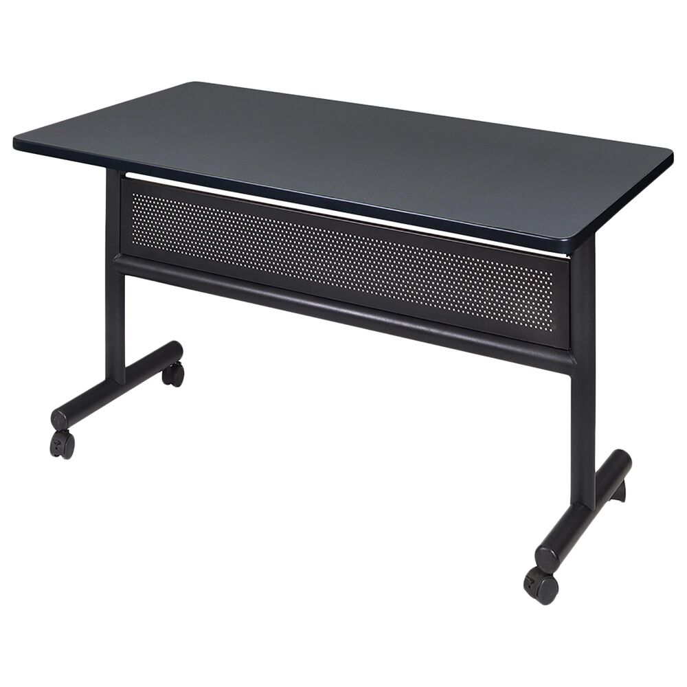 Regency Global Sourcing Kobe 48" Mobile Training Table with Modesty in Grey, , large