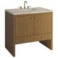 James Martin Hudson 36" Single Bathroom Vanity in Honey Oak with 3 cm Tajnar Eclos Top and Rectangular Sink, , large