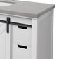 Lexora Home Marsyas 48" Single Bathroom Vanity in White with Grey Quartz Top and Rectangular Sink, , large