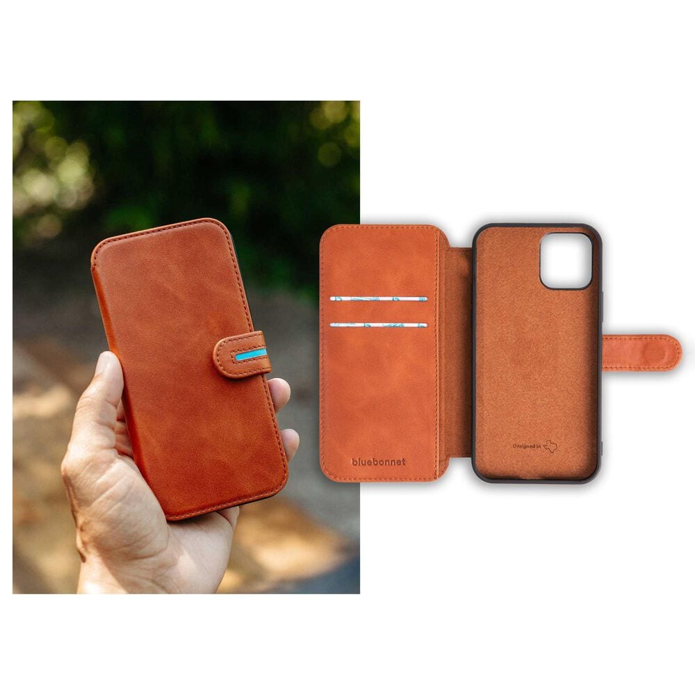 Bluebonnet Cases Executive Leather Wallet Case Folio for iPhone 16 Pro Max in Tuscan Tan, , large
