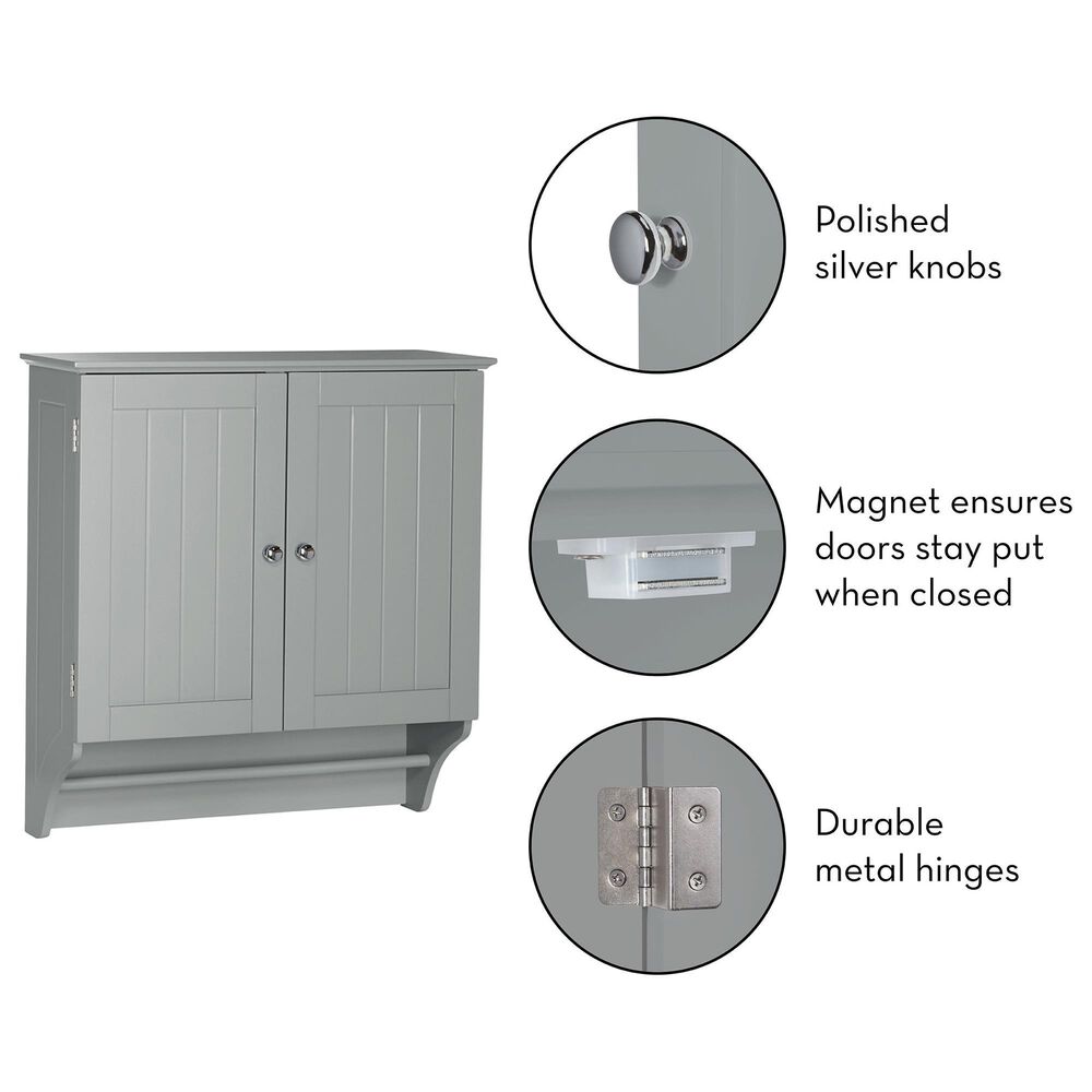 RiverRidge Home Ashland 2-Door Wall Cabinet in Gray, , large